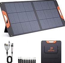 100W Portable Solar Panel with 5-in-1 Cable,23.5% Efficiency Mono Foldable Solar Charger for Jackery 300/Ecoflow River/Anker Solix,IP67 Waterproof Offgrid Power for Camping RV Battery Backup product image
