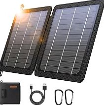 GOODaaa 10W Portable Solar Charger with Dual USB Outputs Super Handy Foldable Size 24% High Conversion Efficiency Solar Panels, Waterproof & Dustproof & Shockproof, Wide Compatibility product image