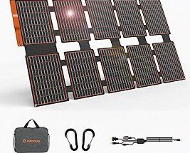 FlexSolar 100W Portable Solar Panels Chargers with PD3.0 USB-C,QC3.0 USB-A and DC Outputs Foldable IP67 Waterproof Power Emergency Camping for Small Power Station Generator,Phones, Power Banks product image