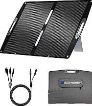 ECO-WORTHY 100W Portable Solar Panel for Power Stations,IP65 Waterproof & Lightweight with Adjustable Kickstand,23% High Efficiency Foldable Solar Panel for Outdoor RV Camping Off Grid Emergency product image