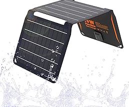[Upgraded] FlexSolar 15W Small Solar Panel Charger 5V USB Output ETFE Lightweight Foldable Portable Powerfilm Energy IP67 Waterproof Emergency Camping Hiking Backpacking for Cell Phones Fans product image