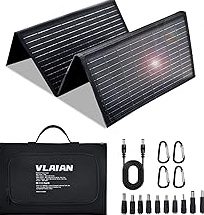 60W Portable Solar Panel,60 Watt Foldable Solar Panels Chargers with QC3.0 USB-A USB-C DC5521,IP67 Waterproof Power Emergency for Small Power Station Camping Hiking Outdoor product image