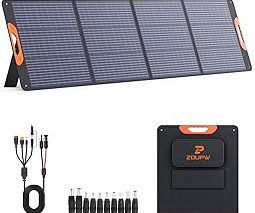 220W Portable Solar Panel for Power Station,23.5% Efffciency Mono Foldable Solar Charger for Jackery 1000 V2/EcoFlow Delta/Bluetti/Anker Solix,IP67 Waterproof for RV Camping Home Backup product image