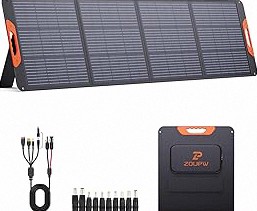 200W Portable Solar Panel for Power Station,23.5% Efficiency Mono Foldable Solar Charger with 4 Kickstands for Jackery 1000 V2/Bluetti/EcoFlow/Anker,IP67 Waterproof for Camping RV Power Backup product image