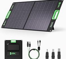 EBL 100 Watt Solar Panel, Foldable Solar Charger for Power Station, Portable Solar Panels w/Kickstands, High Efficiency IP65 Waterproof for Camping, RV, Off-Grid Outdoor product image