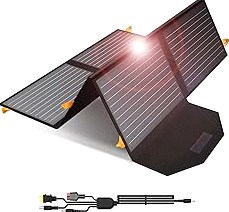 [Upgraded] FlexSolar 60W Portable Solar Panels Chargers QC3.0 USB-A USB-C DC5521 8mm Output Foldable IP65 Waterproof Power Emergency Camping for Small Power Station Generator Tablets Battery Packs product image