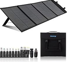 100W 12V Foldable Solar Panel – Monocrystalline Portable Charger for Camping, Laptop & Smartphone with 5V USB & 18V DC Output product image