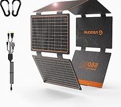 FlexSolar 60W Portable Solar Panels Chargers with PD3.0 USB-C,QC3.0 USB-A and DC Outputs Foldable IP67 Waterproof Power Emergency Camping for Small Power Station Generator,Phones, Power Banks, Tablets product image