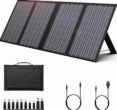 Foldable Solar Panel Charger 60W with 18V DC Output (11 Connectors) for 100W~350W Portable Power Stations Jackery/Rockpals/Flashfish/Enginstar, Portable Solar Generator for Outdoor Camping Van RV Trip product image