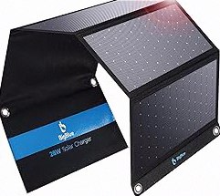 BigBlue 28W Solar Panel Charger with Dual USB-C and USB-A, Portable Solar Phone Charger for Camping, Hiking, Backpacking, Emergency Solar Charger for iPhone, iPad, Samsung Galaxy, Power Bank, GPS etc product image