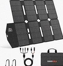 100W Portable Solar Panel MC-4 Foldable Solar Panel Charger Kits 18V IP68 Waterproof Lightweight and Compact for Small Power Station RV Travel Outdoor Activities product image