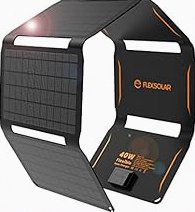 FlexSolar 40W Foldable Solar Panel Charger with USB-C and USB-A Outputs for Phones, Power Banks, Tablets - Waterproof for Camping, Hiking, Backpacking product image